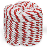 Red and White Cotton Rope 1/2 Inch x 165 Feet Soft Cotton Rope for DIY Crafts, Wall Hangings, Wedding,Packaging,Church,Christmas