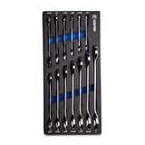Capri Tools Angle Open End Wrench Set, 30 and 60 angles, 1/4 to 1 in. SAE, 13Piece with Mechanic Tray