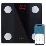 NUTRI FIT Bathroom Scale Smart Digital Bluetooth Scales for Body Weight, Body Fat, BMI Body Composition Analyzer Weighing Scale