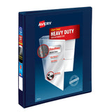 Avery HeavyDuty View 3 Ring Binder, 1 One Touch EZD Rings, 1 Navy Blue Binder (79809)