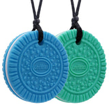 Chewy Necklaces for Sensory Kids, 2 Pack Silicone Chew Necklace Sensory Necklaces for Boys with Chewing, Autism, ADHD, SPD, Oral