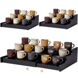 Novabright 2 Pcs 3Tier Expandable Mug Holder Cabinet,Black
