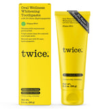 Twice 5% Nano Hydroxyapatite Whitening Toothpaste - Fluoride & Peroxide Free, Vegan, Gentle Triple-Action Clean for Everyday Ora