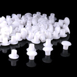 KINMAD 300 Pcs 4.4mm 0.17 Plastic Hole Plug Button Top Blanking Drilling Cover Caps Plugs for Chair Cabinet Cupboard Shelf, Whit