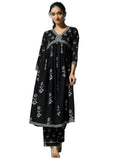 Libas Women'S Pure Cotton Kurta Set (48993_Black