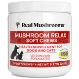 Real Mushrooms Calming Treats for Dogs & Cats - Reishi, Lions Mane, Botanicals - Cat & Dog Soft Chews for Daily Use - Calming Ch