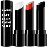 SUNNYVALE Halloween Clown Black White Red Face Body Paint Stick Cream,Eye Black for Sport, Hypoallergenic Foundation for Skeleto