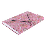 Kuber Industries Diary | Cardboard Travel Notebook | Diary For Journey | Leaf Button Diary | Diary For Writing Thoughts & Memori