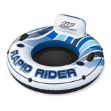 Bestway 43116E Hydro Force Rapid Rider Inflatable River Lake Pool Inner Tube Float with Built in Backrest and Wrap Around Grab R