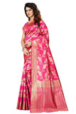Sugathari Womens Banarasi Saree Pure Kanjivaram Silk Saree Soft New Ladies 2023 Design Wear Pattu Sarees Latest Cotton Party Sari Collections With Blouse Piece For Wedding Sadi (Sam Pari-37 Rani)