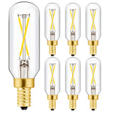 E12 LED Bulb Dimmable 2W Equal 25 watt Light Bulb Daylight 4000K T6 T6.5 E12 Candelabra Bulb 25 watt for Chandeliers,Ceiling Fan