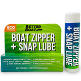 Zipper Wax Zip Lube - Marine Grade Zipper Lubricant Stick and Tool for Boat Canvas, Bimini Snaps, Metal Zippers, Jackets, Cooler