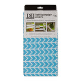 Bright Blue Herringbone Print Fridge Liner Set/6