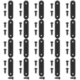 Hilitchi Straight Bracket Stainless Steel Black Straight Corner Braces Straight Flat Brace Mending Repair Flat Plates with Screw
