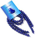 Risyfjew 100PCS 8mm Natural Lapis Lazuli Beads Gemstone Round Loose Beads for Jewelry Making Chakra Crystal Stone Beads for Brac