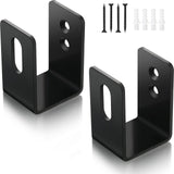 2 x 4 Door Barricade Bracket, Door Security U Shaped Steel Open Bar Bracket Heavy Steel Floor Opening Anti Theft U Shaped Tool H