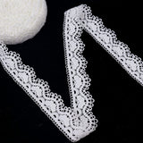 ZNZAKKA Venice Lace Trim White Lace Ribbon Sewing Scallop Edge Trim for Crafts, Dress, Gift Wrapping, Home Decoration (7 Yards,