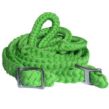 HILASON Braided Poly Barrel Horse Racing Flat Reins 1 X 8Ft Green | Rein Gifts