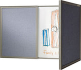 Ghent VisuALL PC, Gray Fabric Bulletin Board Outside with NonMagnetic Acrylate Whiteboard Inside (41302)
