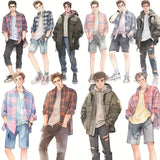1 Pack Vintage Cool S Set Handmade Stickers Creative Fashionable Guy Outfit Diy Scrapbook Diary Photo Stationery Decals Craft Su