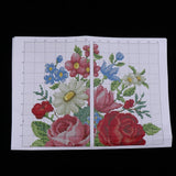 Enakshi Stamped & Counted Cross Stitch Kit 11Ct Needlework Kits Colorful Flower Vase