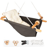 Tislly Baby Swing Outdoor and Indoor, Canvas Baby Hammock Swings for Baby to Toddler, Hanging Swing Seat with Safety Belt Outsid
