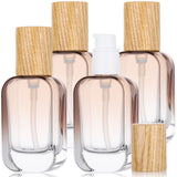 Segbeauty 1oz Refillable Glass Pump Bottles for Toiletries, 4pcs Travel Size Empty Bottles with Pumps for Skincare Foundation, 3