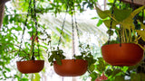 The Handicraftian Terracotta Hanging Planter Set Of 4, EcoFriendly Large Hanging Pots For Balcony & Garden | Handmade Clay Pots