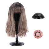 Wig Stand - Adjustable Wig Stand with Metal Base (12-19), Non-Slip Velvet Cover, Breathable Top, Easy Assembly, Stable Holder fo