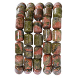 Natural Unakite Cylinder Tube Beads 10x14mm 38cm/str Loose Semi Gemstone Stone Beads for Making Bracelets Necklace