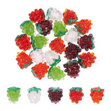 NBEADS 10 Pcs 5 Colors Handmade Lampwork Beads, Glass Grape Fruit Beads Loose Lampwork Spacer for Jewelry Necklace Bracelet Earr