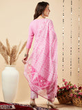 Gosriki Women'S Cotton Blend Printed Straight Kurta With Pant & Dupatta (Dalaja Majenta-Nw-Gs_Xxl_Magenta_Xx-Large),Magenta,2,B0CJY86ZMD
