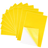 BOUBONI 10PCS Deep Yellow Self Adhesive Felt Fabric Sheets Sticky Felt Sheets for Craft Supplies Art Home Making(8.3 x 11.8/20 x