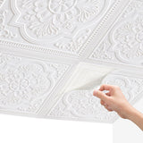 Ceiling Tiles, 3D Wall Panels Foam Peel and Stick, 16 Pcs Waterproof Ceiling Tiles Foam, Covered 21 Sq.Ft, Easy to Install for C