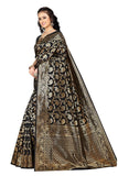Sugathari Womens Banarasi Saree Pure Kanjivaram Silk Saree Soft New Ladies 2023 Design Wear Pattu Sarees Latest Cotton Party Sari Collections With Blouse Piece For Wedding Sadi (Sam Pari-164 Black)