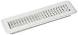 MINTCRAFT FR012X12W ProSource Floor Register, 2 in H X 12 in W, Steel, 2 x 12, White