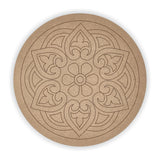 NameHaus Mandala Wall Art Decor | Laser Engraved Floral Geometric Wooden | DIY Paintable Birch Plywood Medallion for Boho Home D