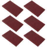 BokWin 6Pcs Red Scuff Pads Very Fine Grade General Purpose Sanding Hand Pads 200 x 125mm/8 x 5