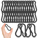 EPHECH 30PCS 3 Black Heavy Duty Spring Snap Hook, M8 5/16 Galvanized Steel Snap Hook Carabiner Quick Link Carabiner Clip, 500LBS