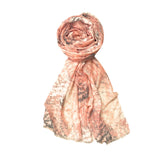 Fahabo Digital Print Mal Mal Cotton Scarf For Women Soft, Lightweight Hijab, Head & Neck Wrap | Stylish Fashion Scarf (Coral P