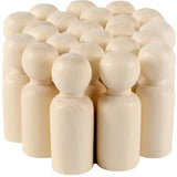 KOHAND 150 Pack 2.1 Inch Unfinished Wooden Peg Dolls, Natural Wood Peg Doll Body, Wooden Peg Doll People for DIY Crafts, Wedding