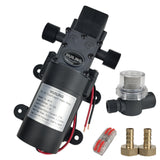 HUILING DC 12V Diaphragm Pump, Self-Priming Pump with Filter Quick Connection Terminal, 1.2 GPM 100 PSI Pressure Switch Adjustab