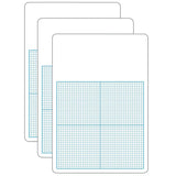 0.25 Graph Dry Erase Board, 11 x 16, Pack of 3