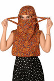 GirlS Scarf Latest Cotton Made Full Face Cover, Head, Hair Face Protection Sun Protection (New Marron Jaal)
