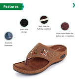 Ortho Joy Women & Girl Tan Slipper - 8 Uk,Tan,7,B08WPMGVLQ