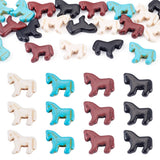 Cheriswelry 20Pcs Western Horse Bead Turquoise Loose Spacer Beads Cute Animal Crafting Bead for DIY Necklace Bracelet Earring Je