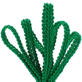 PH PandaHall Green Trim, 27 Yards 1/4 inch Braid Tirm for Sewing Green Gimp Braid Trim Ribbon Basic Fringe Trim for Upholstery C