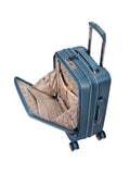 It Luggage Rapidity Teal Blue20 Inches Cabin With Padded Laptop Section Polycarbonate Hard Case CarryOn Luggage 8 Wheel Trolle