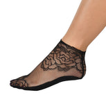 Guso Shopee Multicolour Transparent Ankle Length Cotton Net Socks For Women And Girls, Ankle Socks For Women, Net Socks For Wome