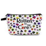 YULUENZE Villain Makeup Bag Villain Witchy Fans Gift Organizer Zipper Pouch Rotten to the Core Rotten Apple Toiletry Cosmetic Ba